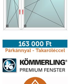 210*150 cm tokosztott bny- bny panel műanyag ablak