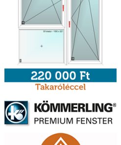 210*240 cm panel műanyag ablak - erkélyajtó - erkélyfal