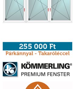 330-150 cm sorolt bny-bny-bny műanyag panel ablak