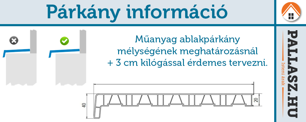 Műanyag ablakpárkány telepítése