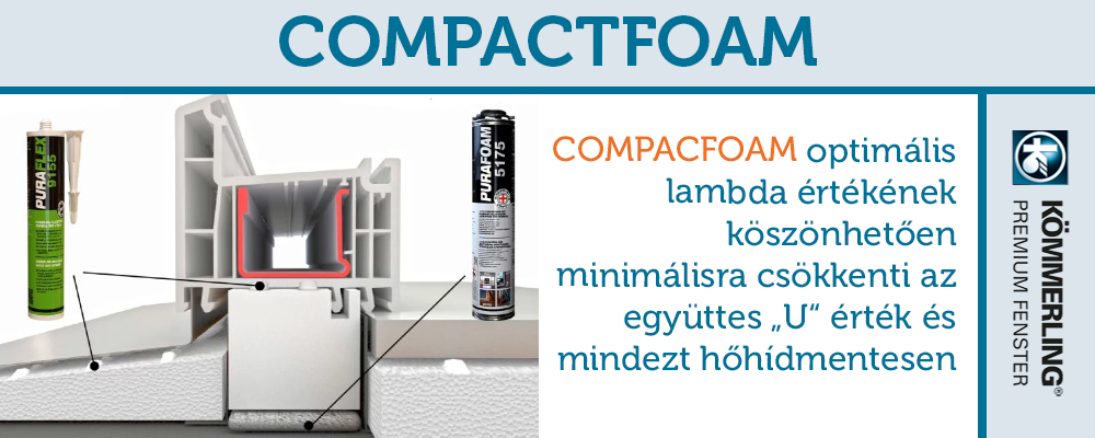 Műanyag ablak párkányfogadó - Compactfoam