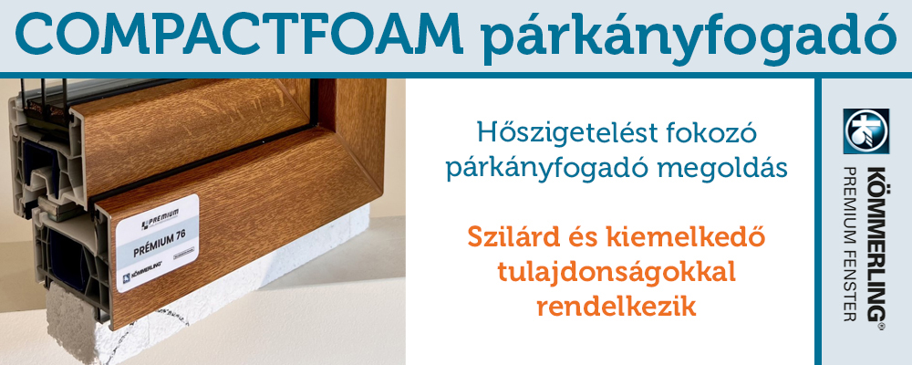 Műanyag ablak párkányfogadó - Compactfoam