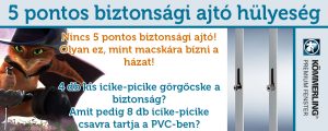 5 pontos biztonsági műanyag bejárati ajtó