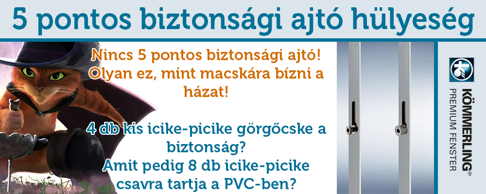 5 pontos biztonsági műanyag bejárati ajtó