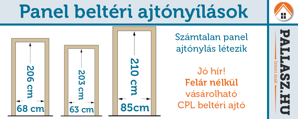 Panel beltéri ajtó - egyedi méret - felár nélkül