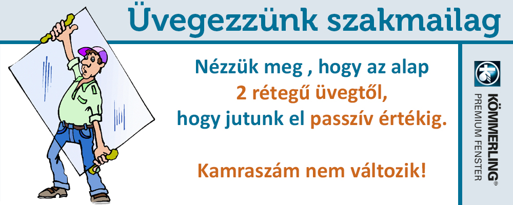 Műanyag ablak üvegezése - hőszigetelés