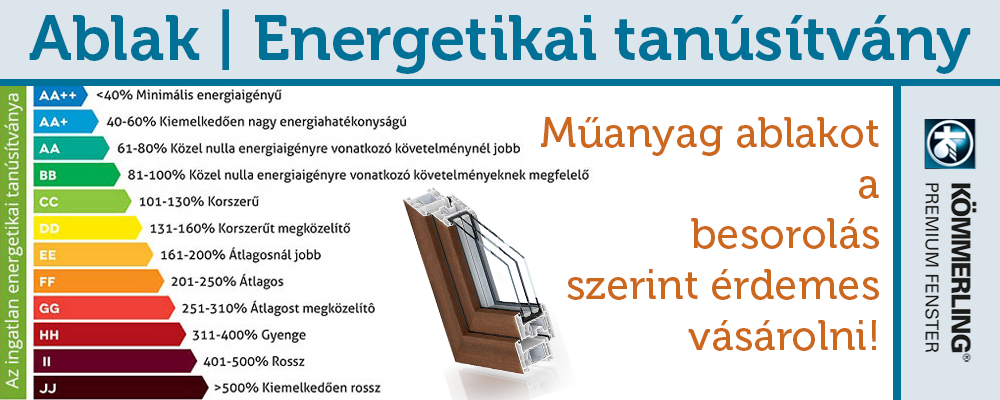 Energetikai tanúsítvány és a műanyag ablak